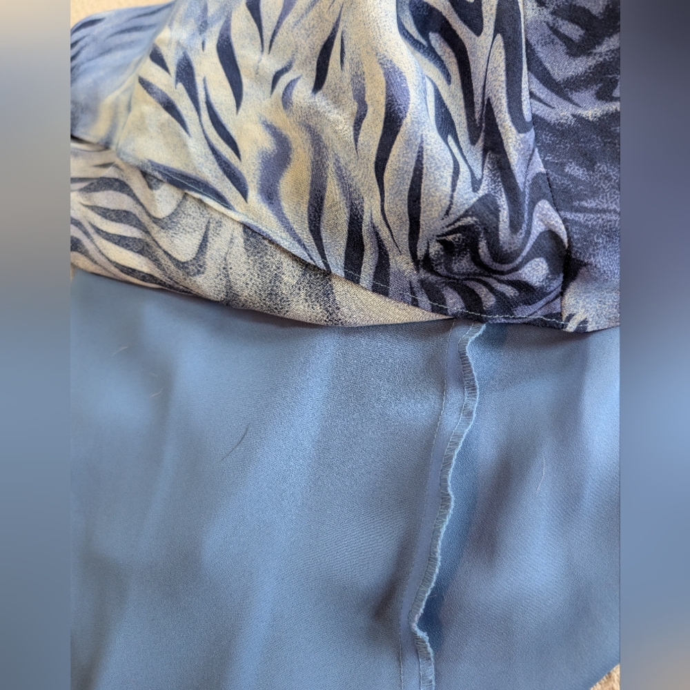Donna Ricco Beautiful Blue Abstract Print Maxi Dress – Size 10 - Picture 5 of 8